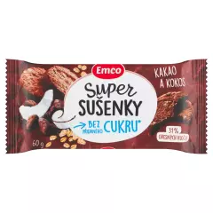 Emco Super sušenky čokoláda/kokos bez přidaného cukru 60 g