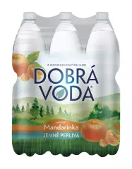 Dobrá voda mandarinka jemně perlivá 1,5l /6ks